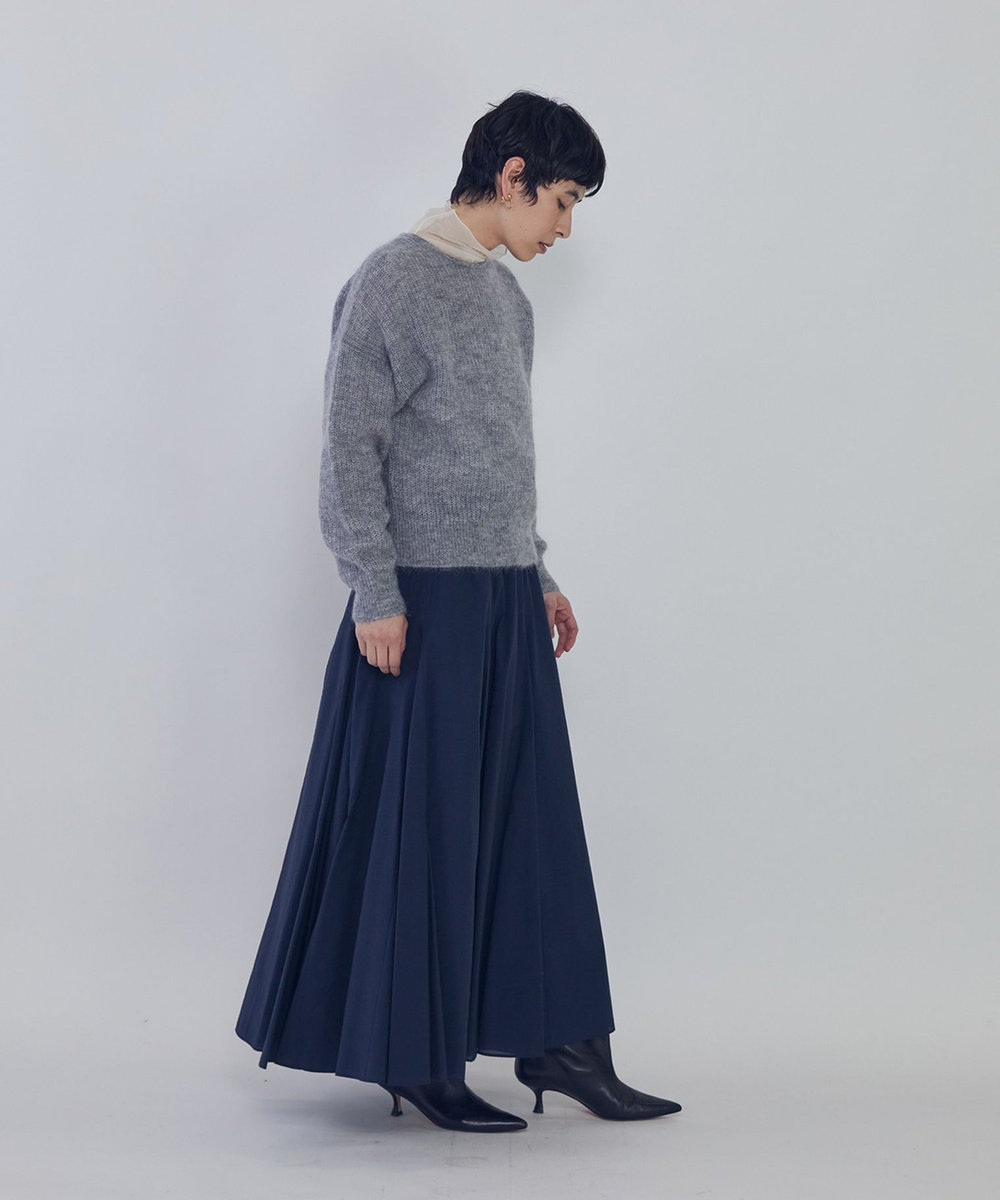 1er Arrondissement タフタボリュームスカート ネイビー