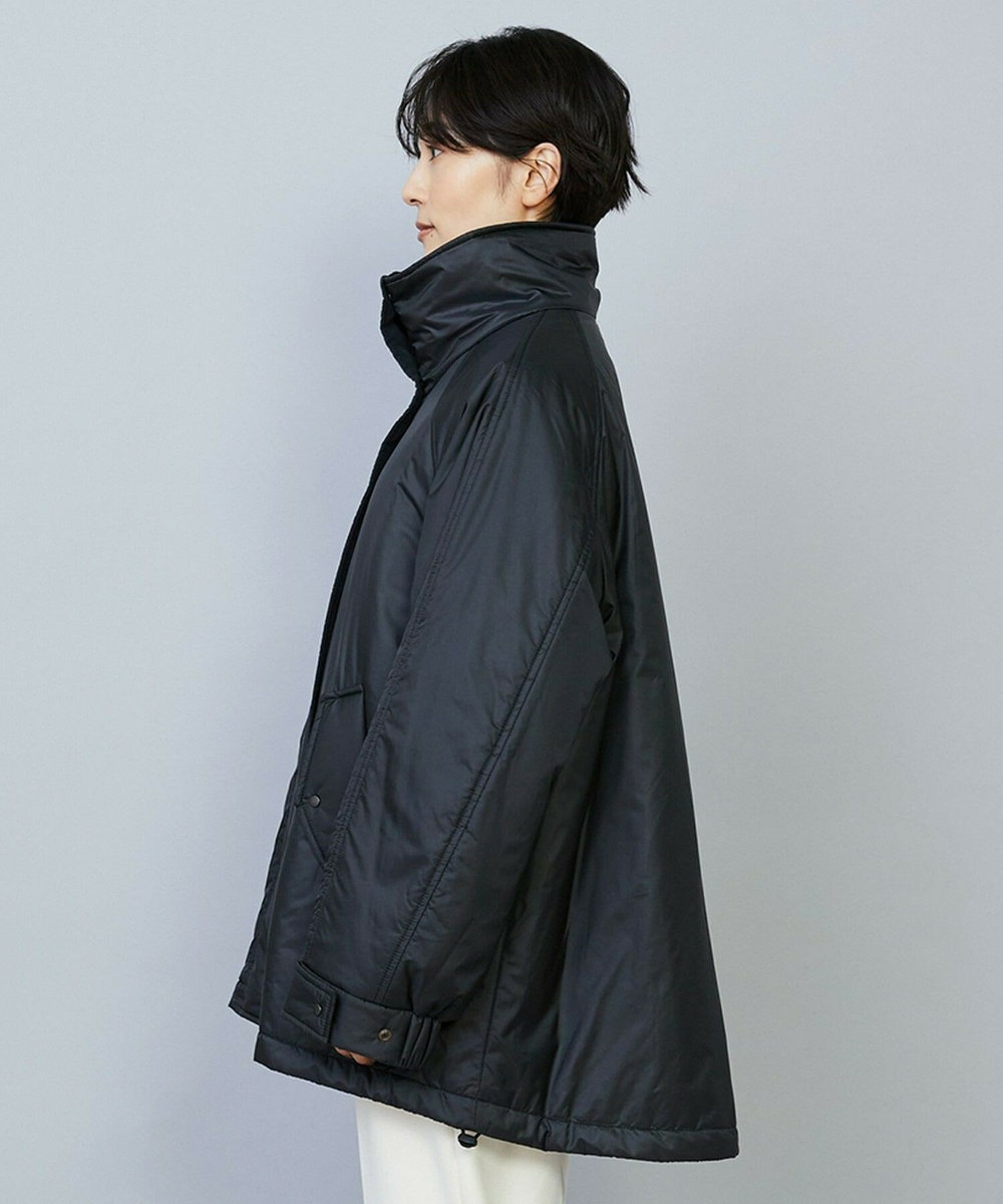 feerique feerique シルキータフタパディングコクーンコート ブラック