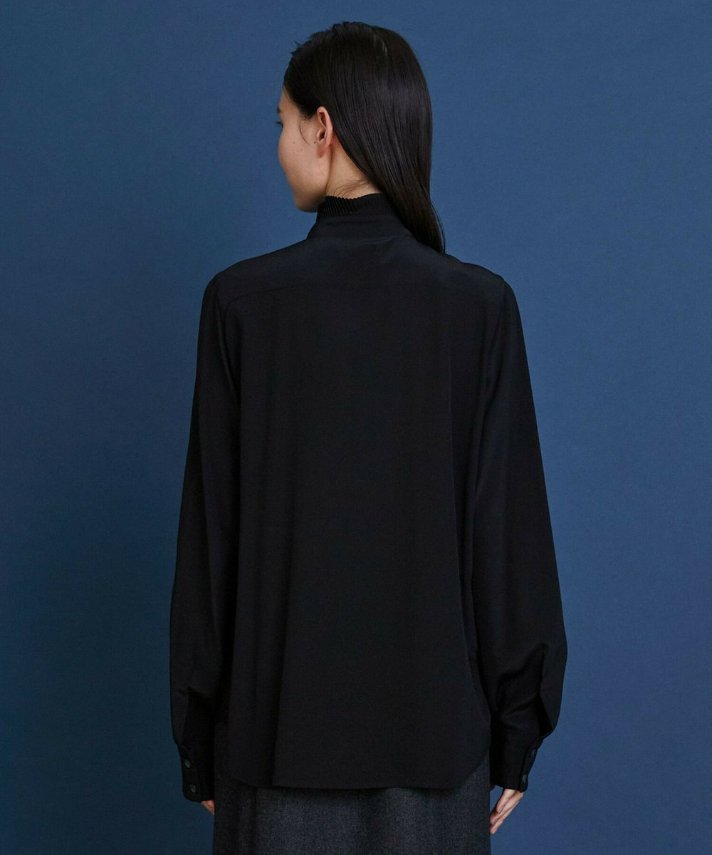 L'EQUIPE COUTURIER シルクデシン16匁ブラウス ブラック