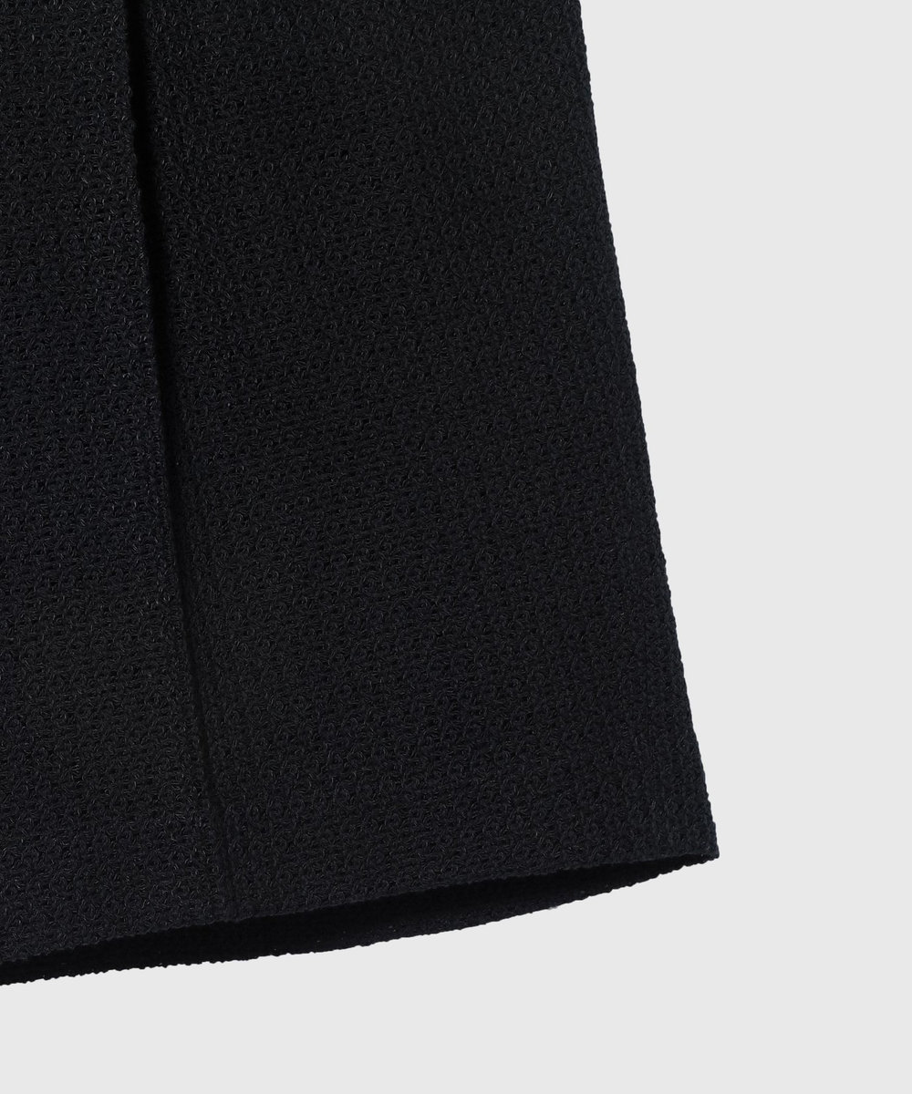 DÉPAREILLÉ COTTON RAYON KARAMI SHORT PANTS / コットンレーヨンカラミショートパンツ ブラック
