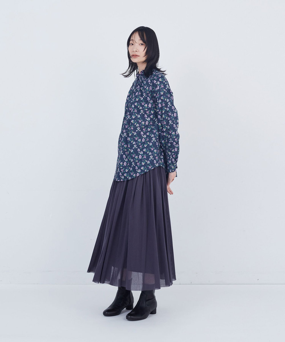 ADIEU TRISTESSE フリルカラーブラウス ネイビー