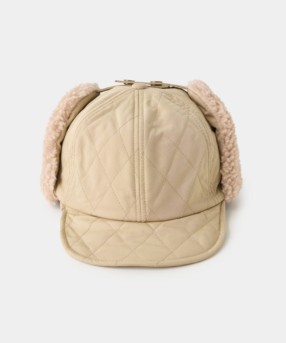 UNION STATION Basiquenti Quilting Short Flap Cap ベージュ