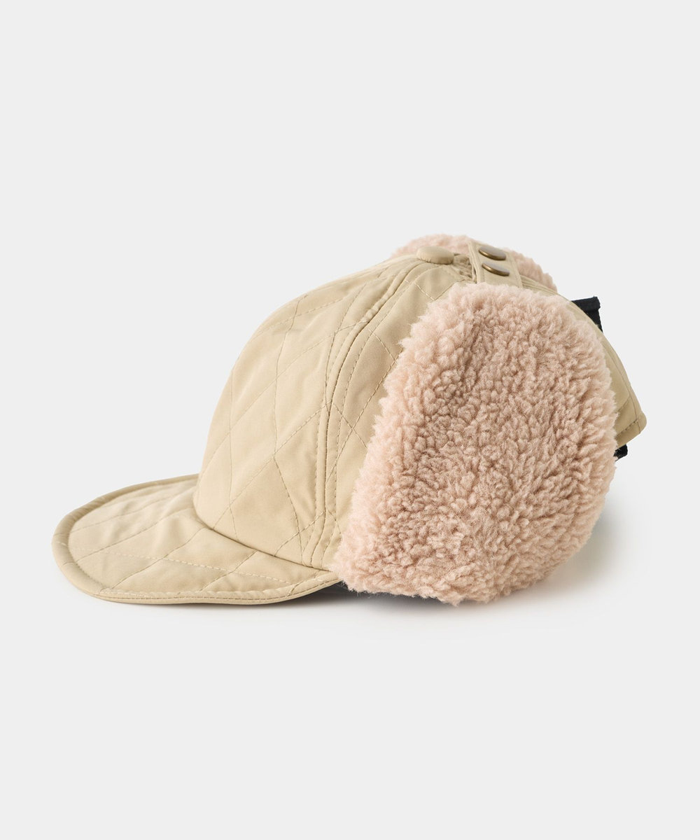 UNION STATION Basiquenti Quilting Short Flap Cap ベージュ