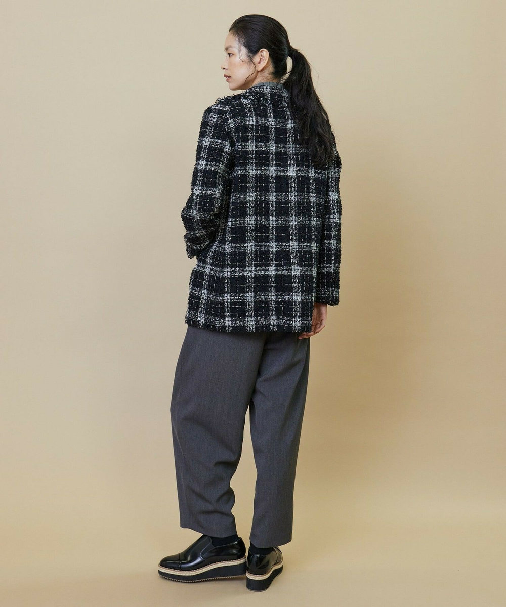 L'EQUIPE カルゼストレッチカーブフォルムパンツ チャコールグレー