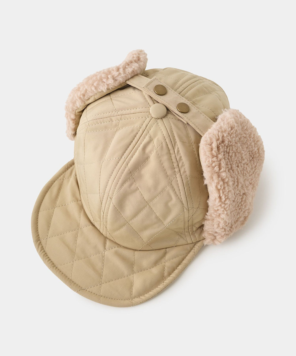 UNION STATION Basiquenti Quilting Short Flap Cap ベージュ