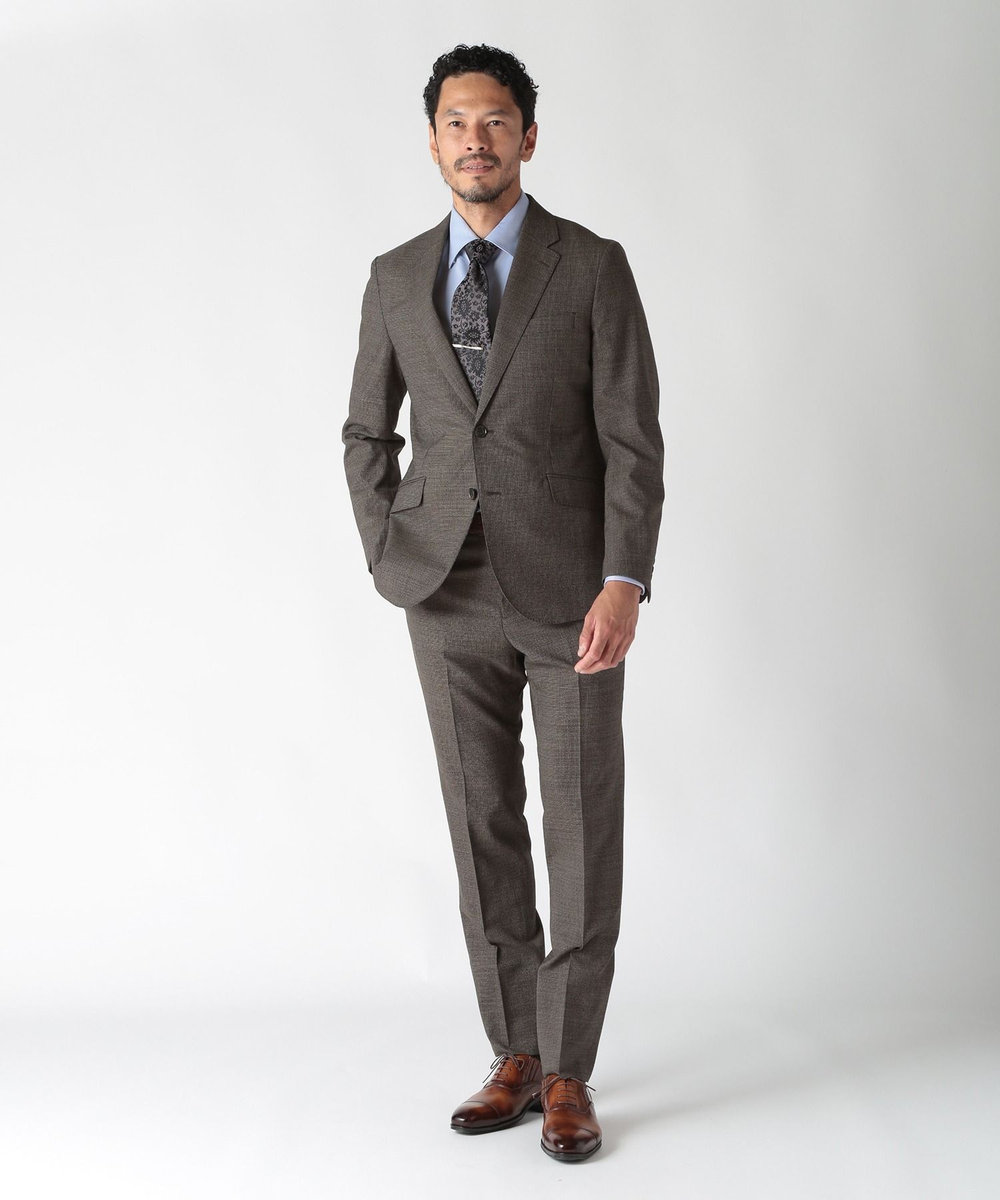MEN'S BIGI 【TIE YOUR TIE(タイユアタイ)】シャドーフラワー柄ネクタイ ボルドー