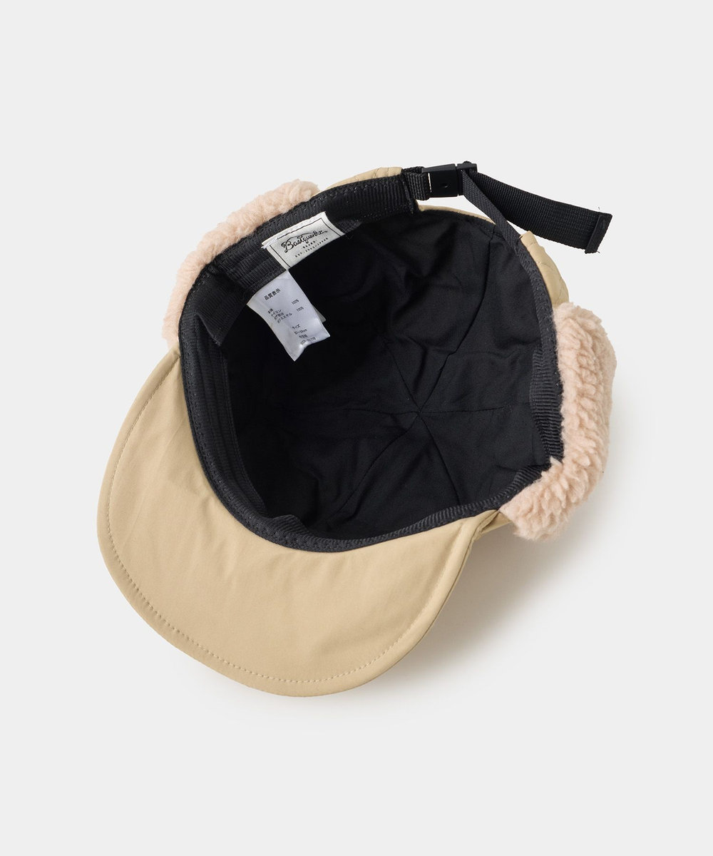 UNION STATION Basiquenti Quilting Short Flap Cap ベージュ