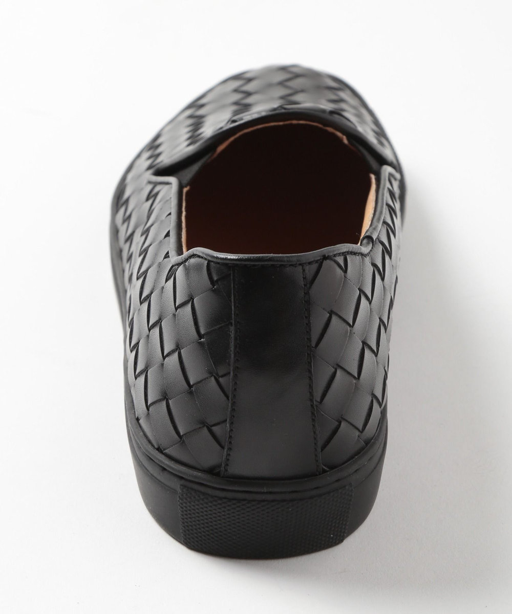 MEN'S BIGI メッシュレザー スニーカー ブラック