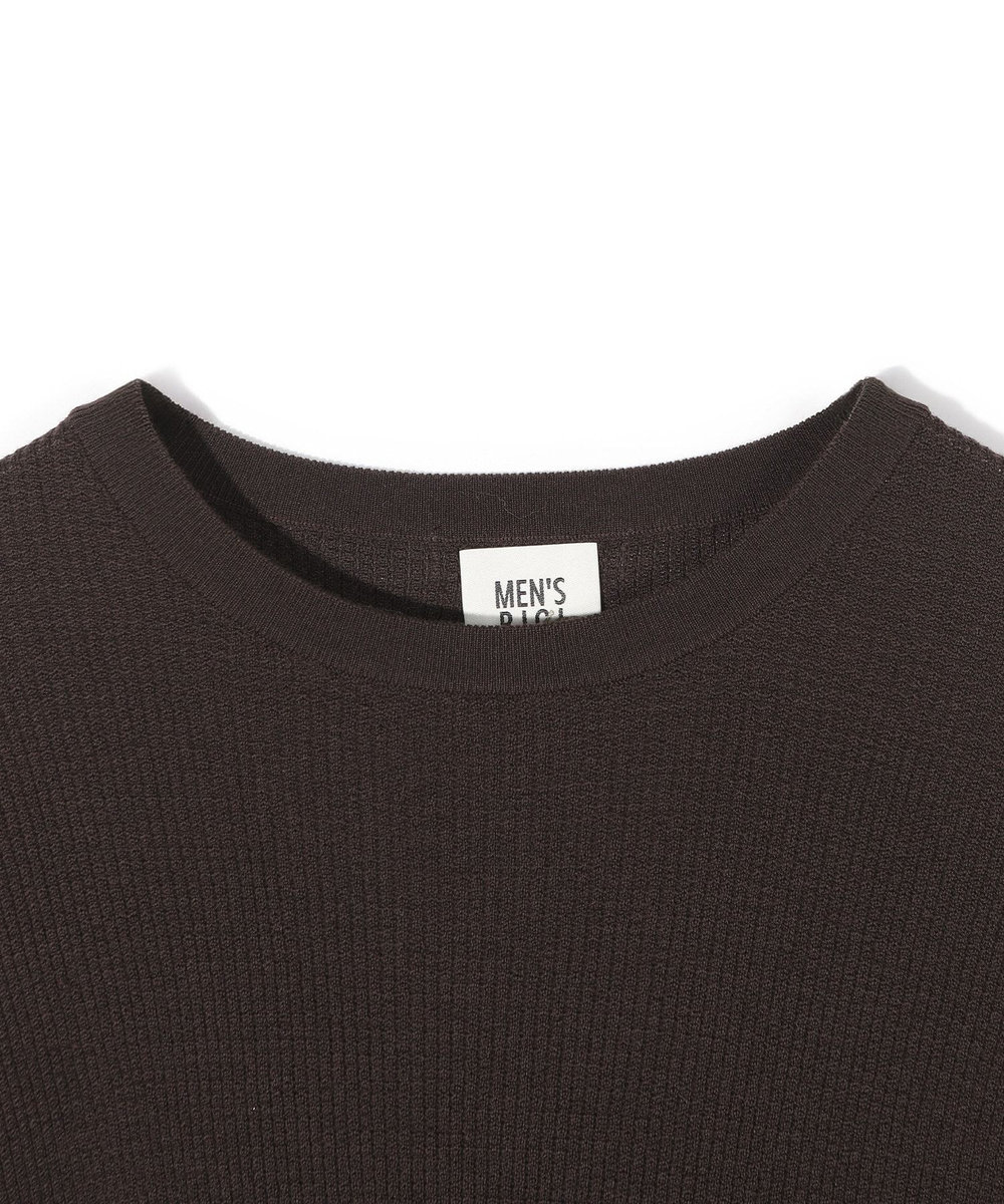 MEN'S BIGI メリノウール ワッフル編みニット ブラウン