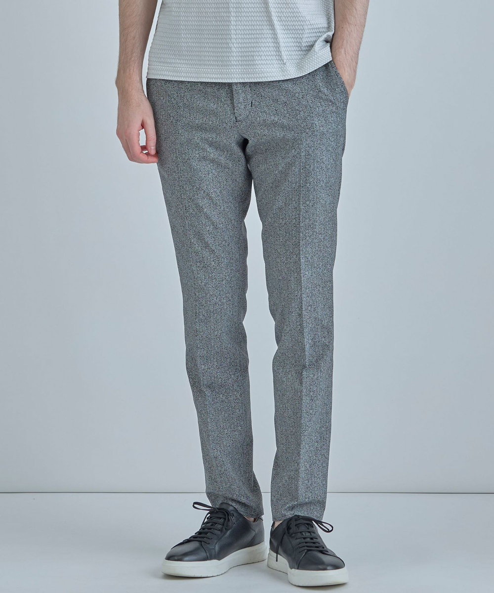 MEN'S BIGI 【ACTIVE TAILOR】Dot Air ヘリンボーン×千鳥格子/デニム柄 セットアップパンツ＜通気性/吸水速乾/ストレッチ＞ ブラック系その他