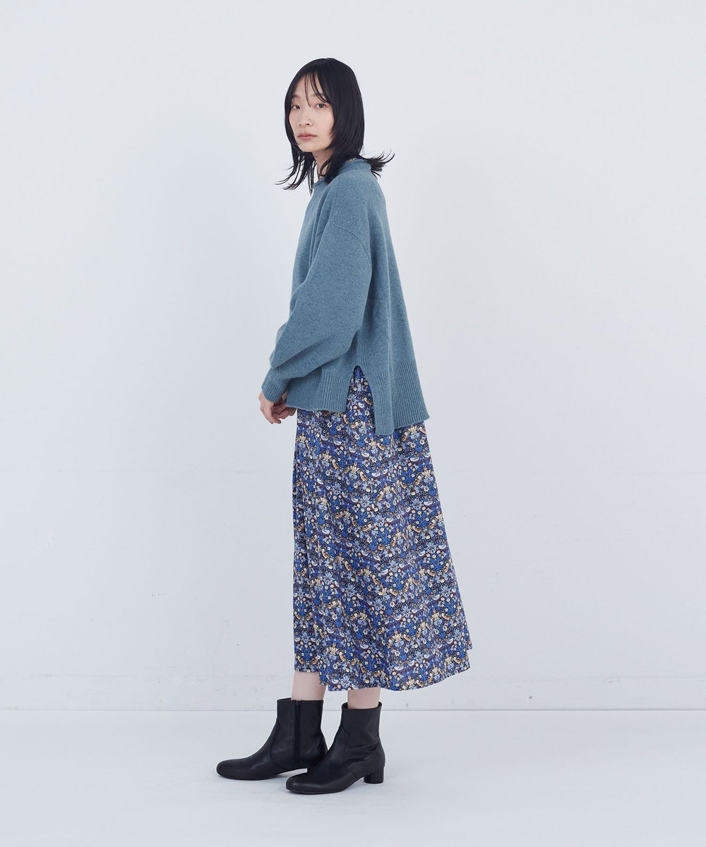 ADIEU TRISTESSE ロールカラーパフスリーブニット グリーン系その他