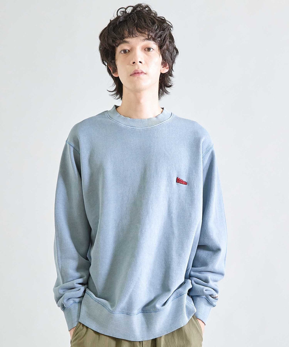 UNION STATION 【Good wear×BARRY McGEE×UNION STATION】ピグメント加工 別注クルーネックスウェット ブルー