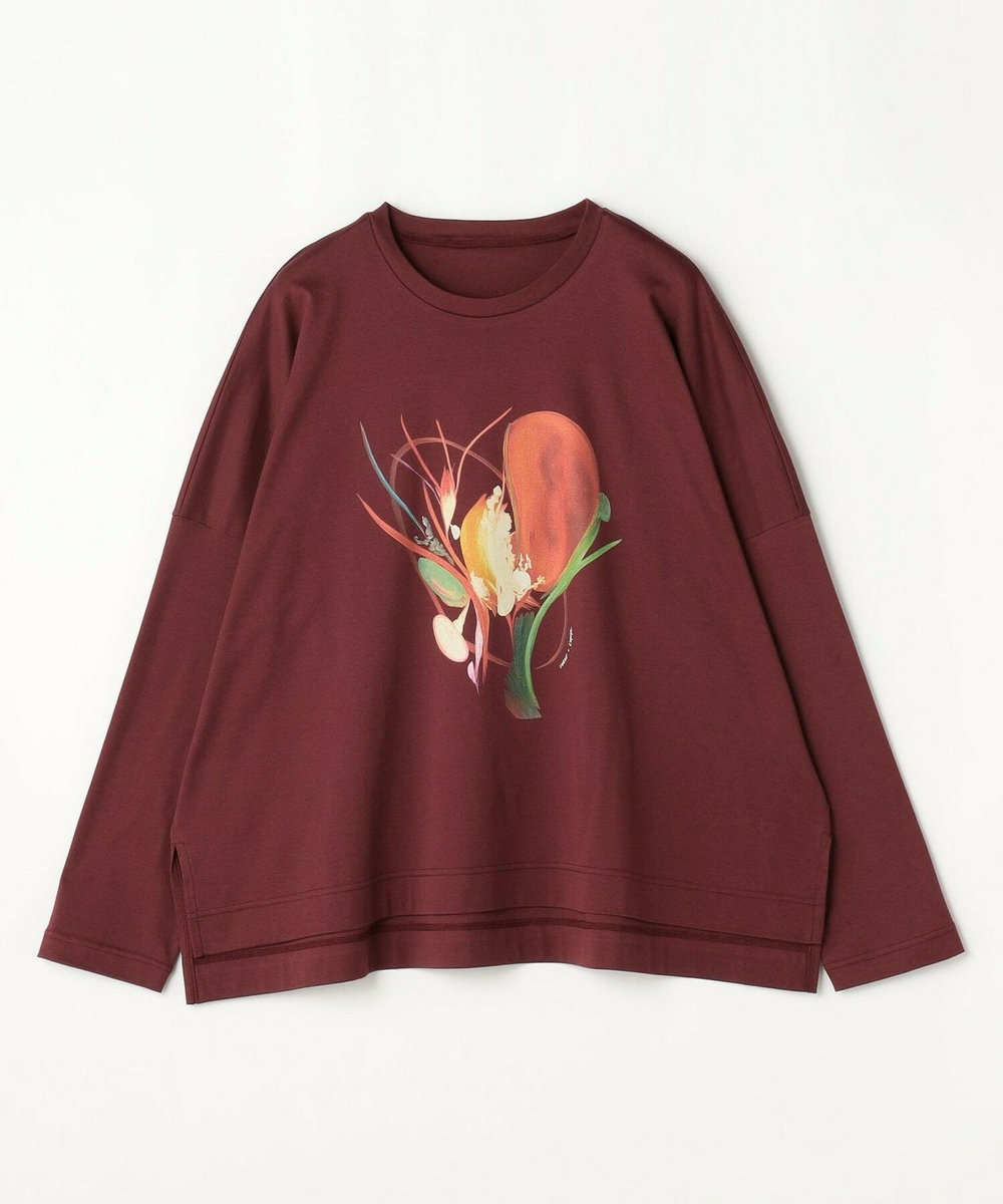 L'EQUIPE Lサイズ（大きいサイズ） 【大きいサイズ】ruteN × L'EQUIPE コラボ長袖Tシャツ ボルドー