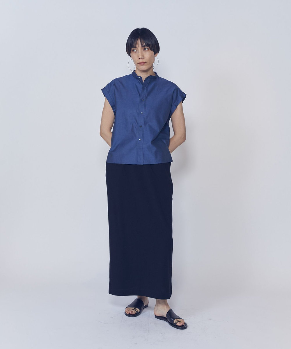 1er Arrondissement ＜TICCA（ティッカ）＞別注フレンチシャツブラウス ネイビー