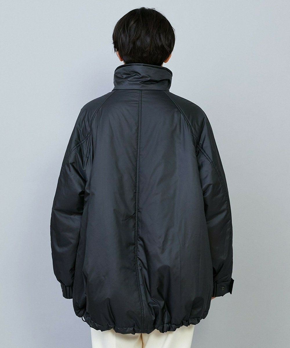 feerique feerique シルキータフタパディングコクーンコート ブラック