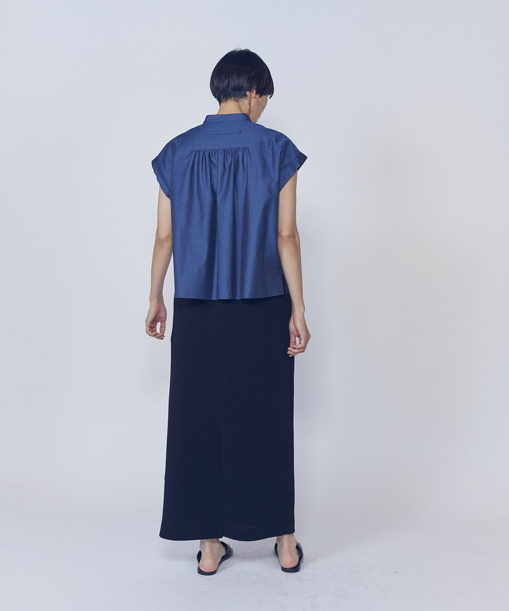 1er Arrondissement ＜TICCA（ティッカ）＞別注フレンチシャツブラウス ネイビー