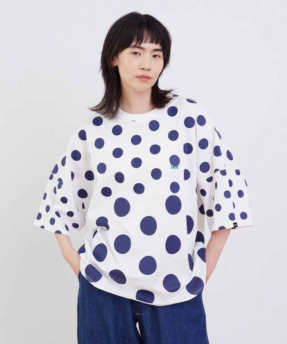 FRAPBOIS Lee×FRAPBOIS ドットTシャツ ホワイト