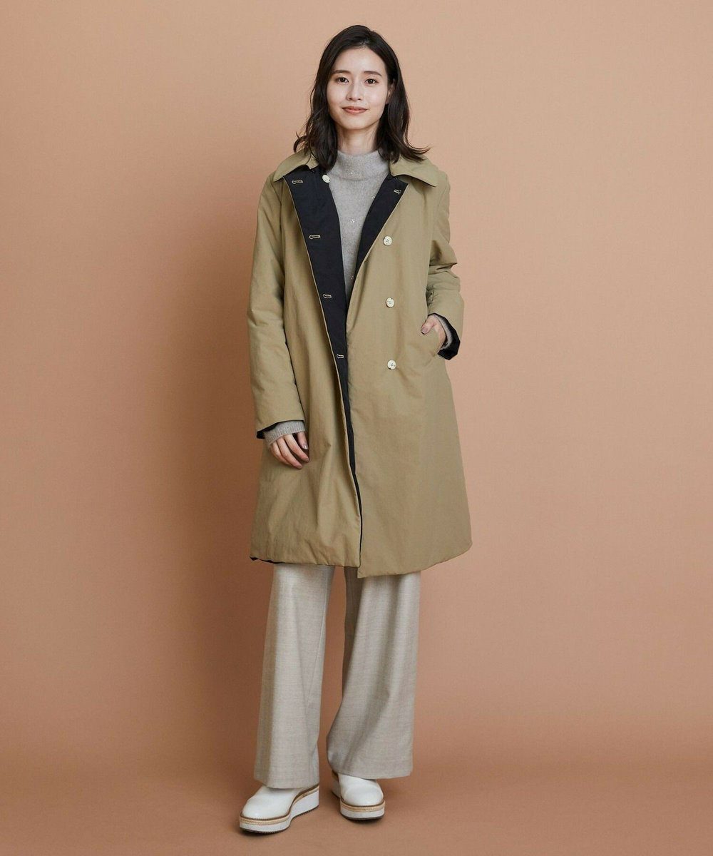 L'EQUIPE ナイロンワッシャー中綿コート ベージュ