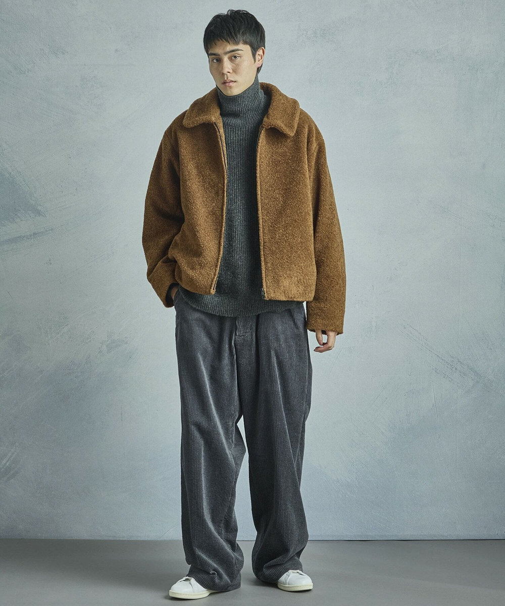 MEN'S BIGI 【50th Anniv . 菊池武夫】COTTON CORDUROY WIDE PANTS グレー