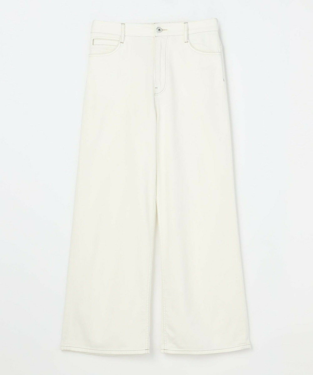 L'EQUIPE 7ozストレッチデニムセミワイドパンツ ホワイト