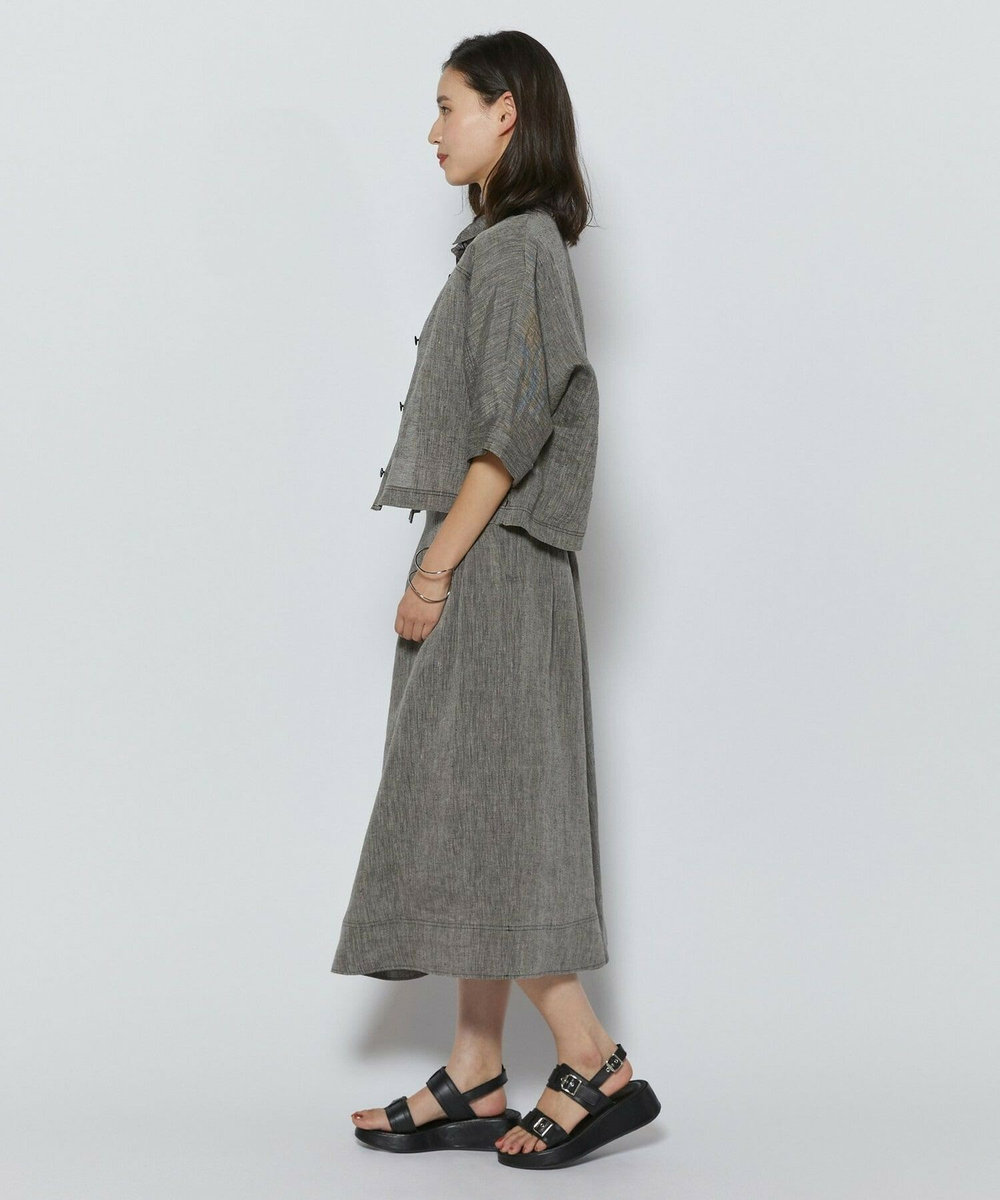L'EQUIPE ［eclat 2026年5月号掲載商品］ヘンプ麻スカート ブラック