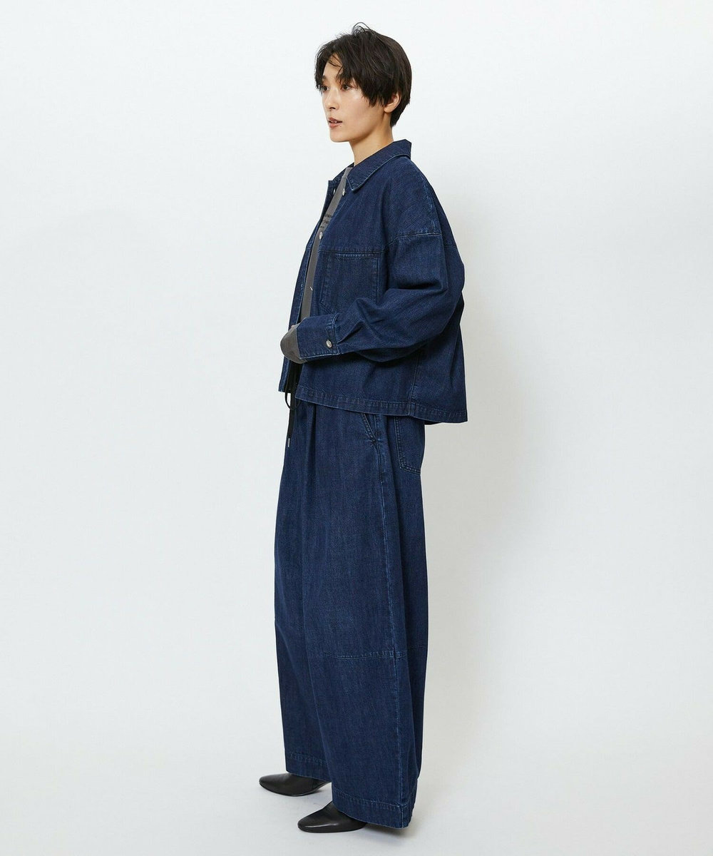 feerique feerique　デニムシャツブルゾン ネイビー