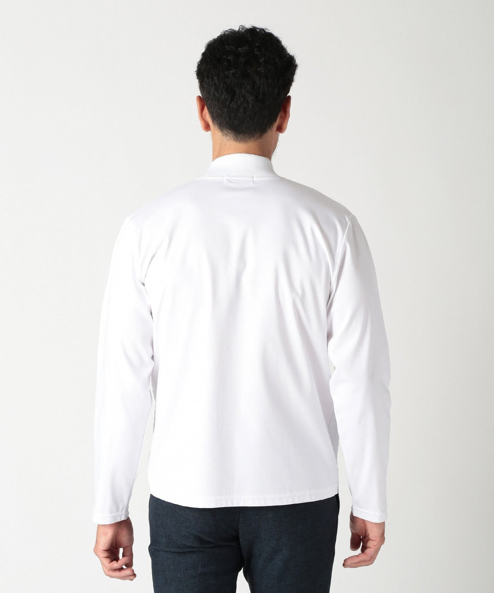 MEN'S BIGI ニットコンビモックネックカットソー ホワイト