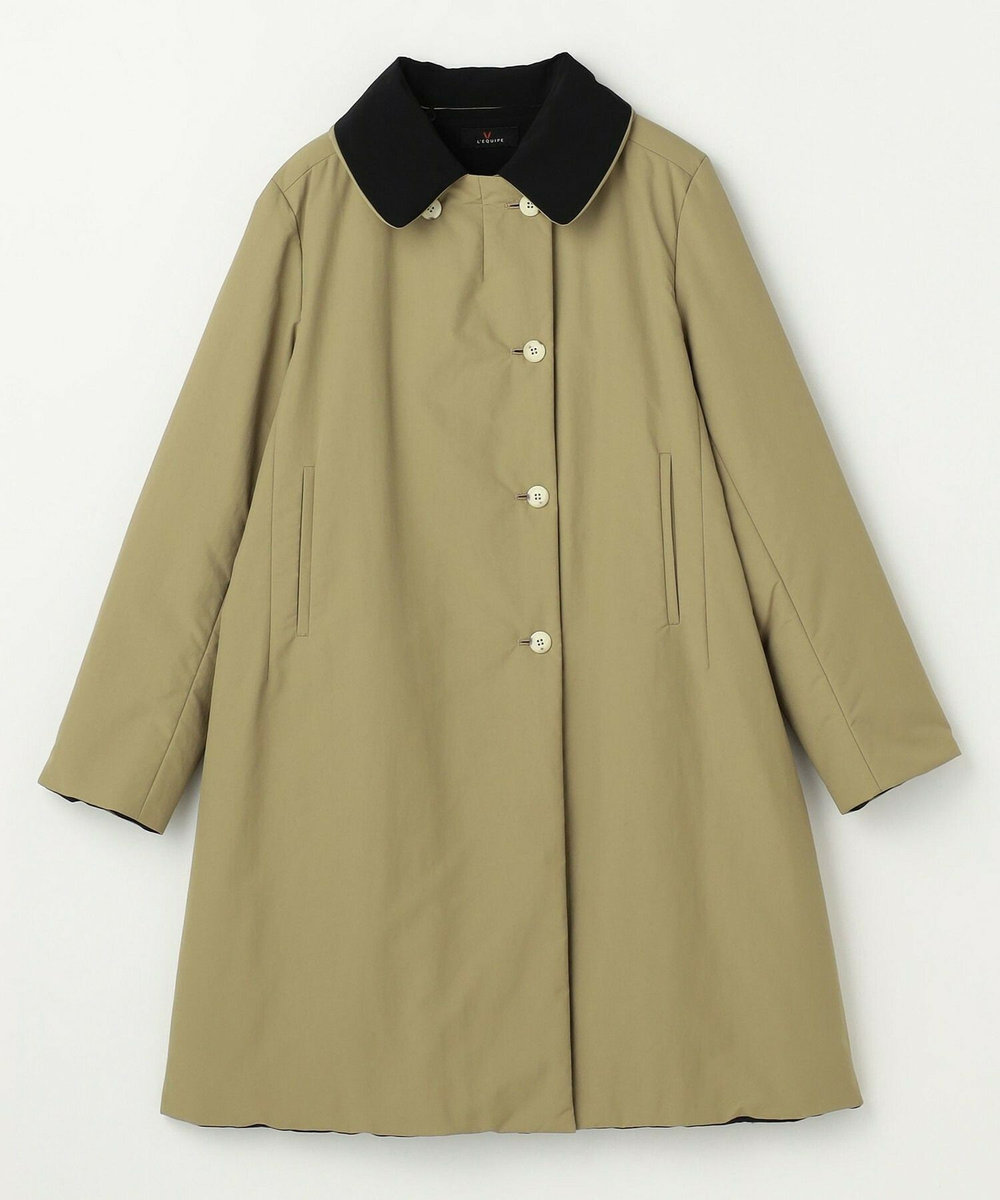 L'EQUIPE ナイロンワッシャー中綿コート ベージュ