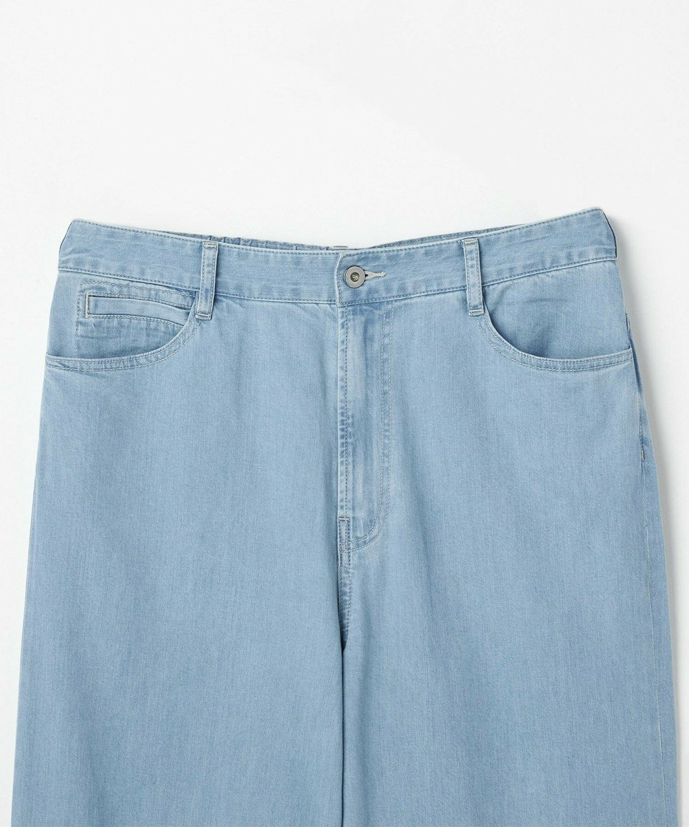 L'EQUIPE Lサイズ（大きいサイズ） 【大きいサイズ】7ozストレッチセミワイドデニムパンツ ライトブルー