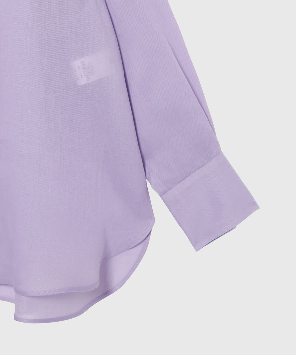 DÉPAREILLÉ RAMIE TWILL REGULAR COLLAR SHIRT / ラミーツイルレギュラーカラーシャツ パープル