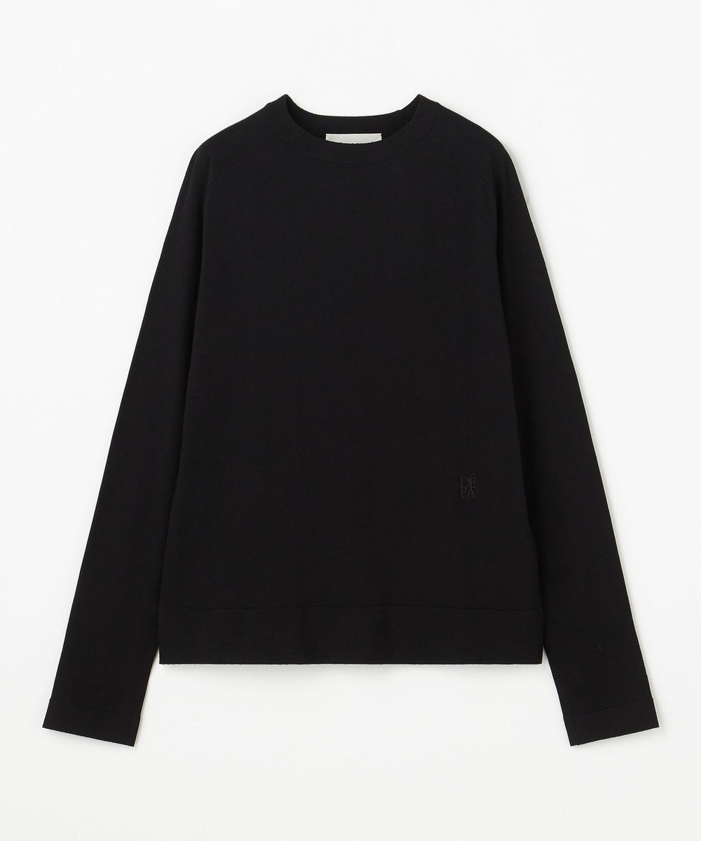 DÉPAREILLÉ WASHABLE LOGO CREW NECK / ウォッシャブルロゴクルーネック ブラック