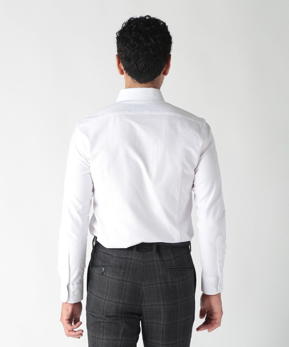 MEN'S BIGI 【ACTIVE TAILOR】COOLMAX絡み織ドレスシャツ ホワイト