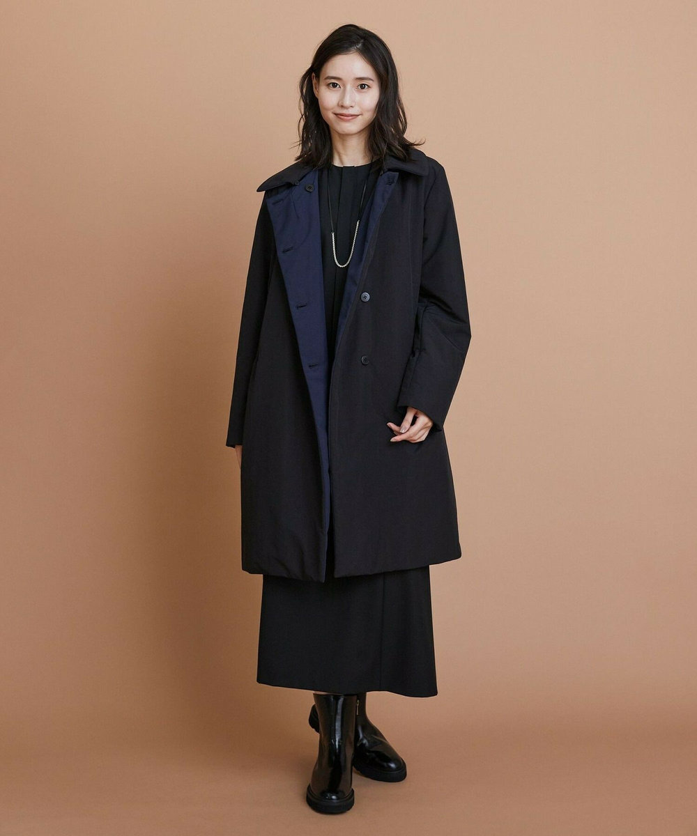 L'EQUIPE ナイロンワッシャー中綿コート ブラック
