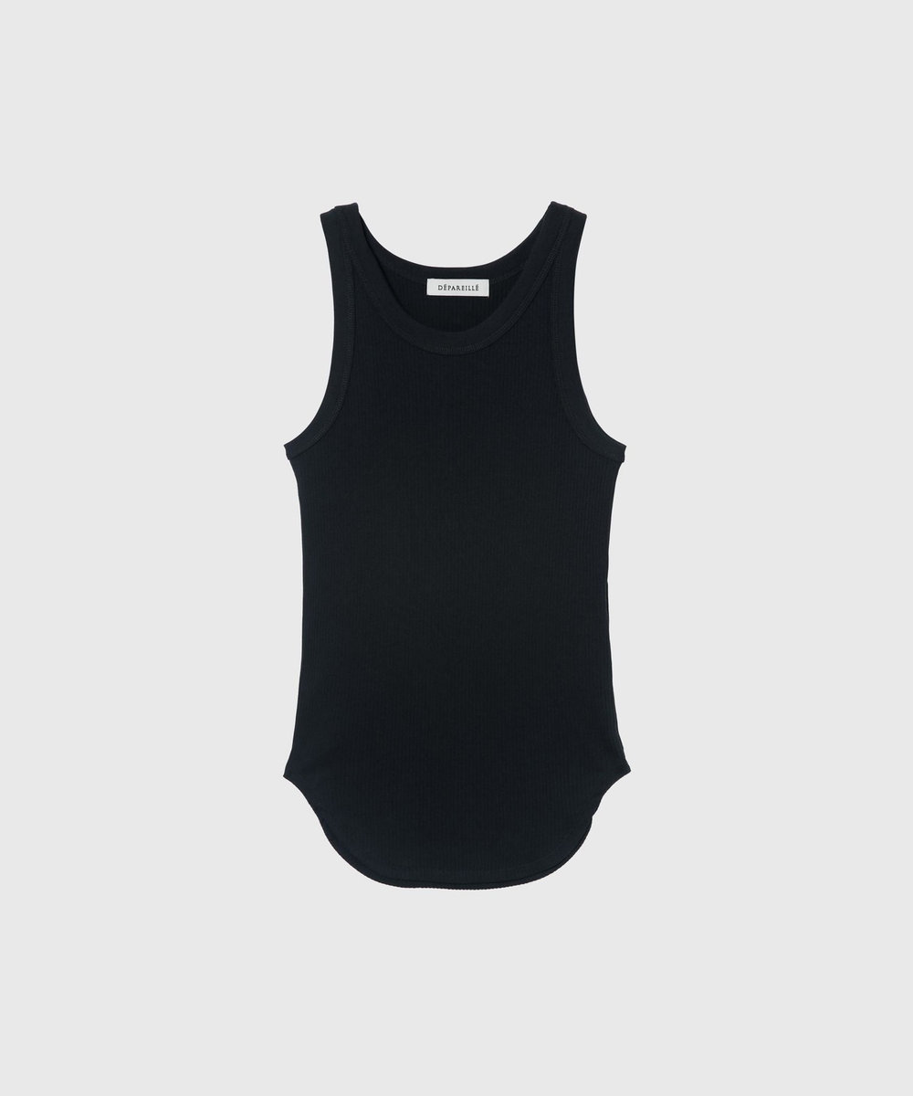 DÉPAREILLÉ ORGANIC COTTON RIB TANK TOP / オーガニックコットンリブタンクトップ ネイビー