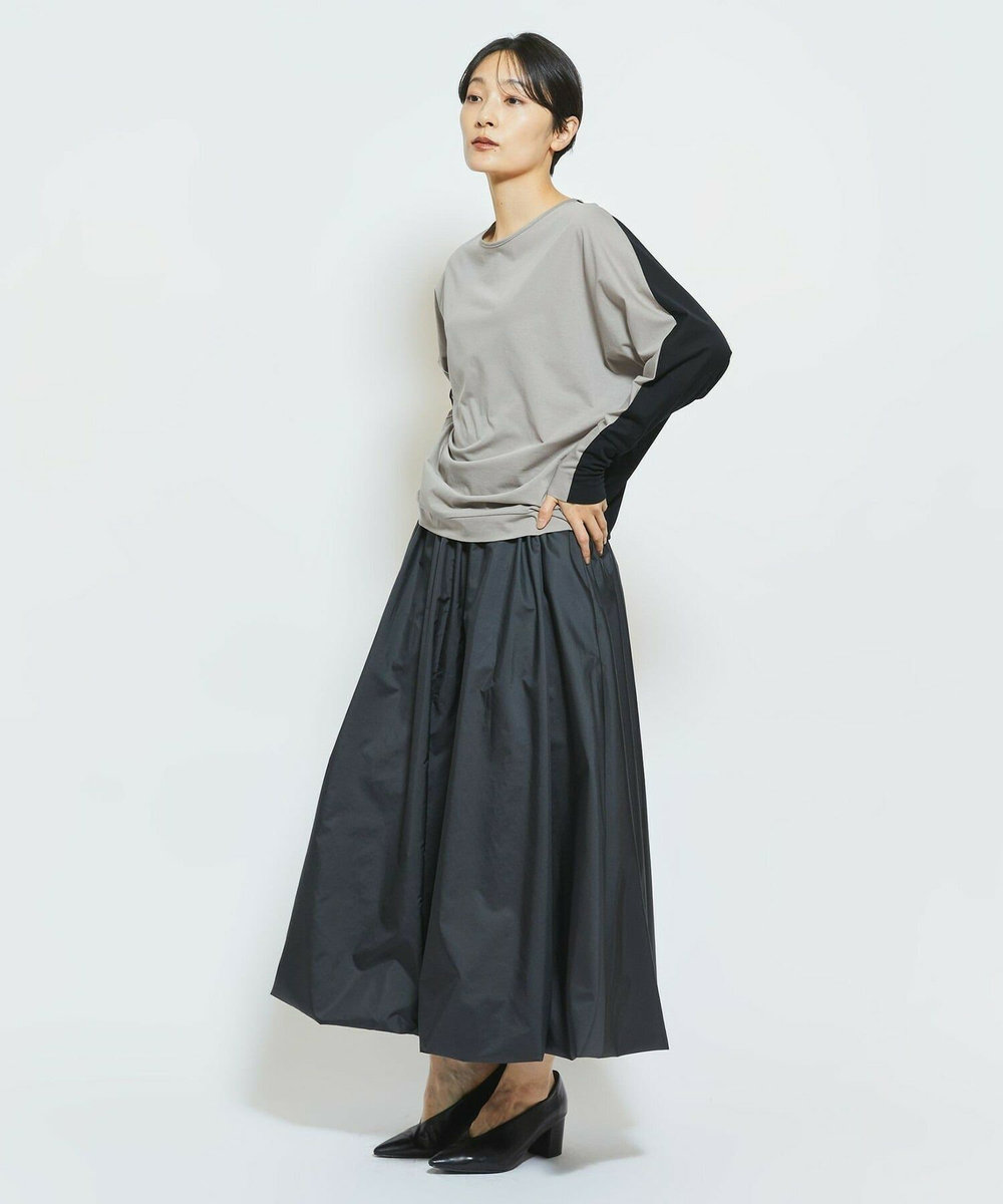 MOGA Collection MOGA Collection フレスカジャージードルマンスリーブカットソー グレイッシュベージュ
