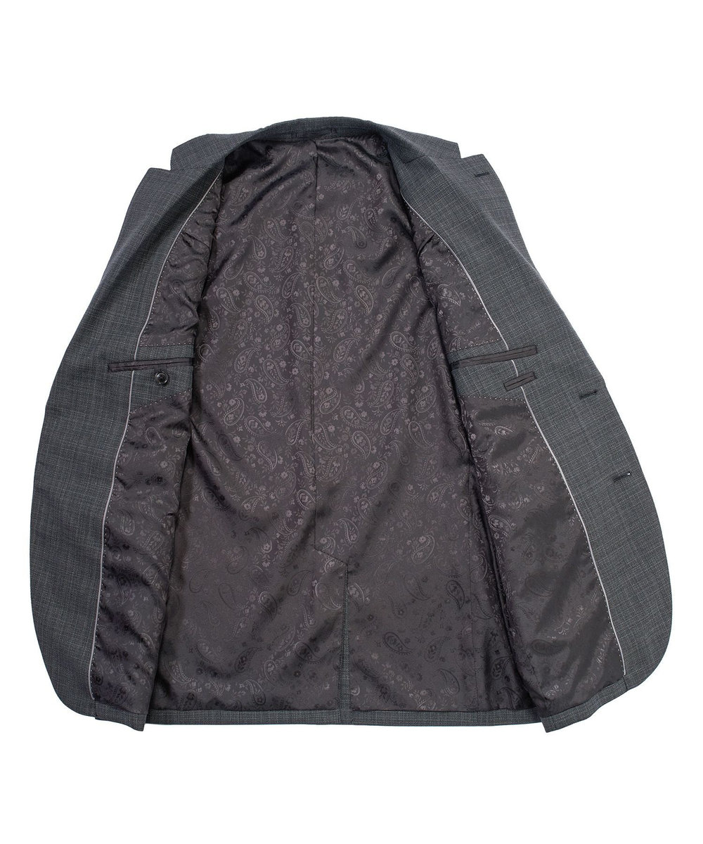 MEN'S BIGI ミックスヤーン/ホップサックテーラードジャケット グレー