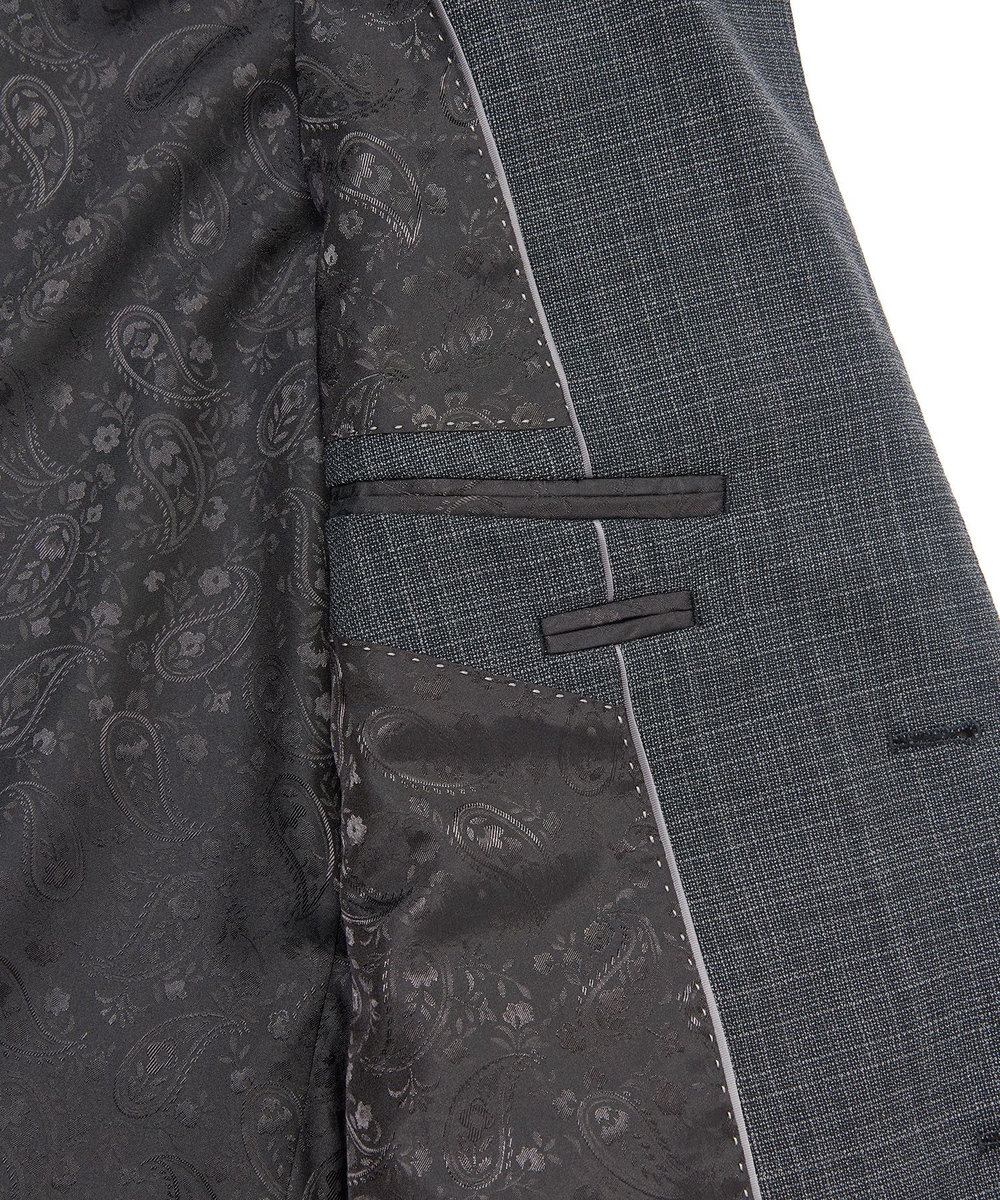 MEN'S BIGI ミックスヤーン/ホップサックテーラードジャケット グレー