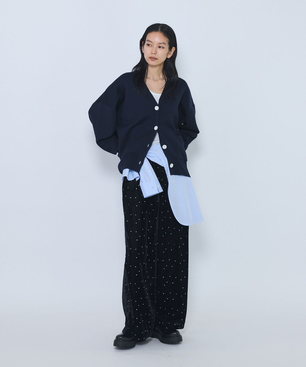 1er Arrondissement バックロゴカーディガン ネイビー
