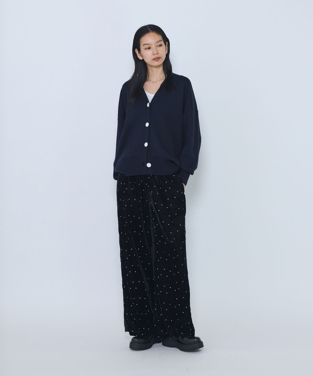 1er Arrondissement バックロゴカーディガン ネイビー