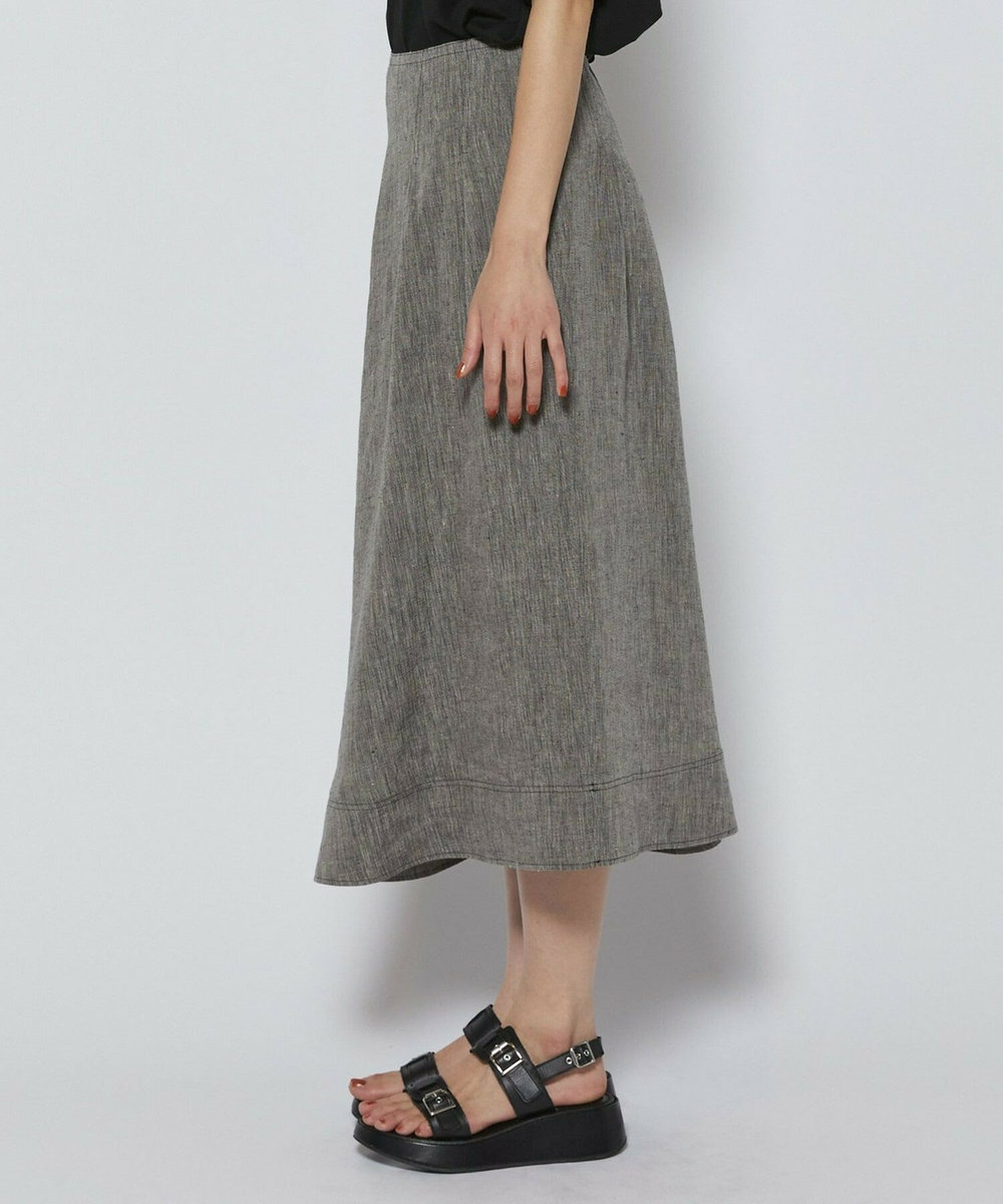 L'EQUIPE ［eclat 2026年5月号掲載商品］ヘンプ麻スカート ブラック