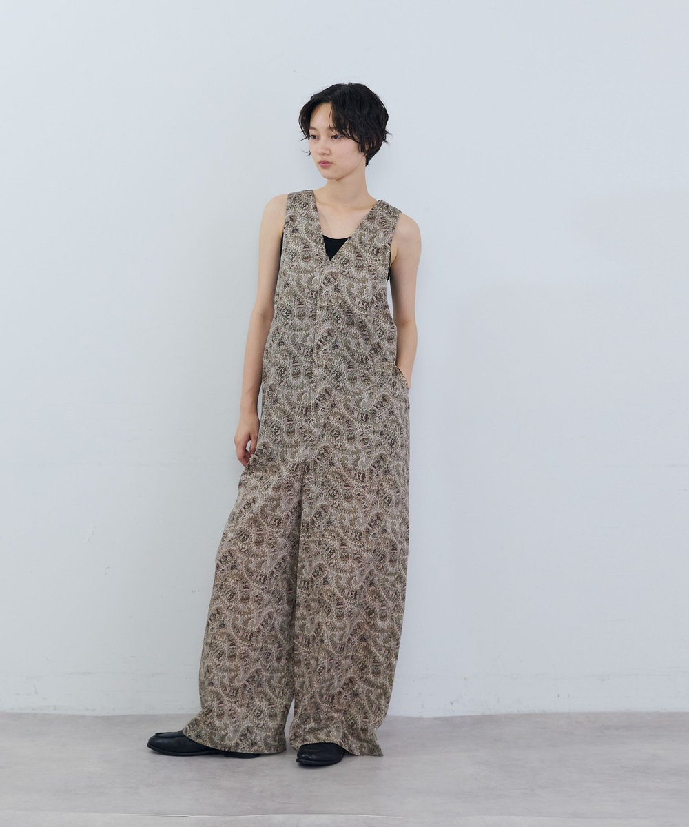 ADIEU TRISTESSE リバティプリントサロペット ベージュ系その他