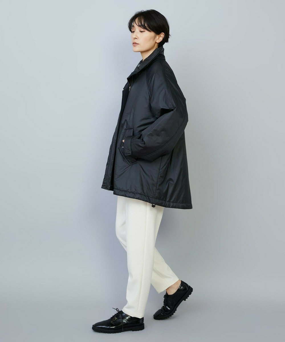 feerique feerique シルキータフタパディングコクーンコート ブラック