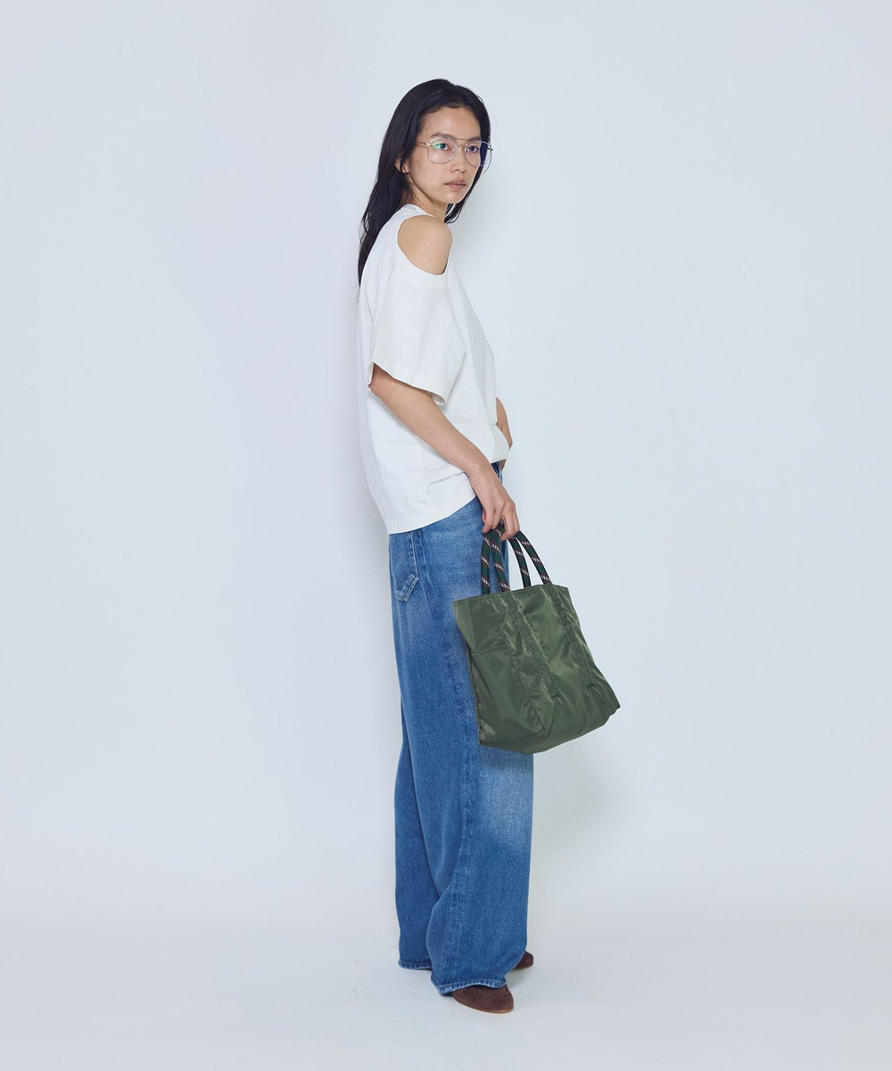 1er Arrondissement ＜AGOLDE （エーゴールドイー）＞ショルダーカットTシャツ ホワイト