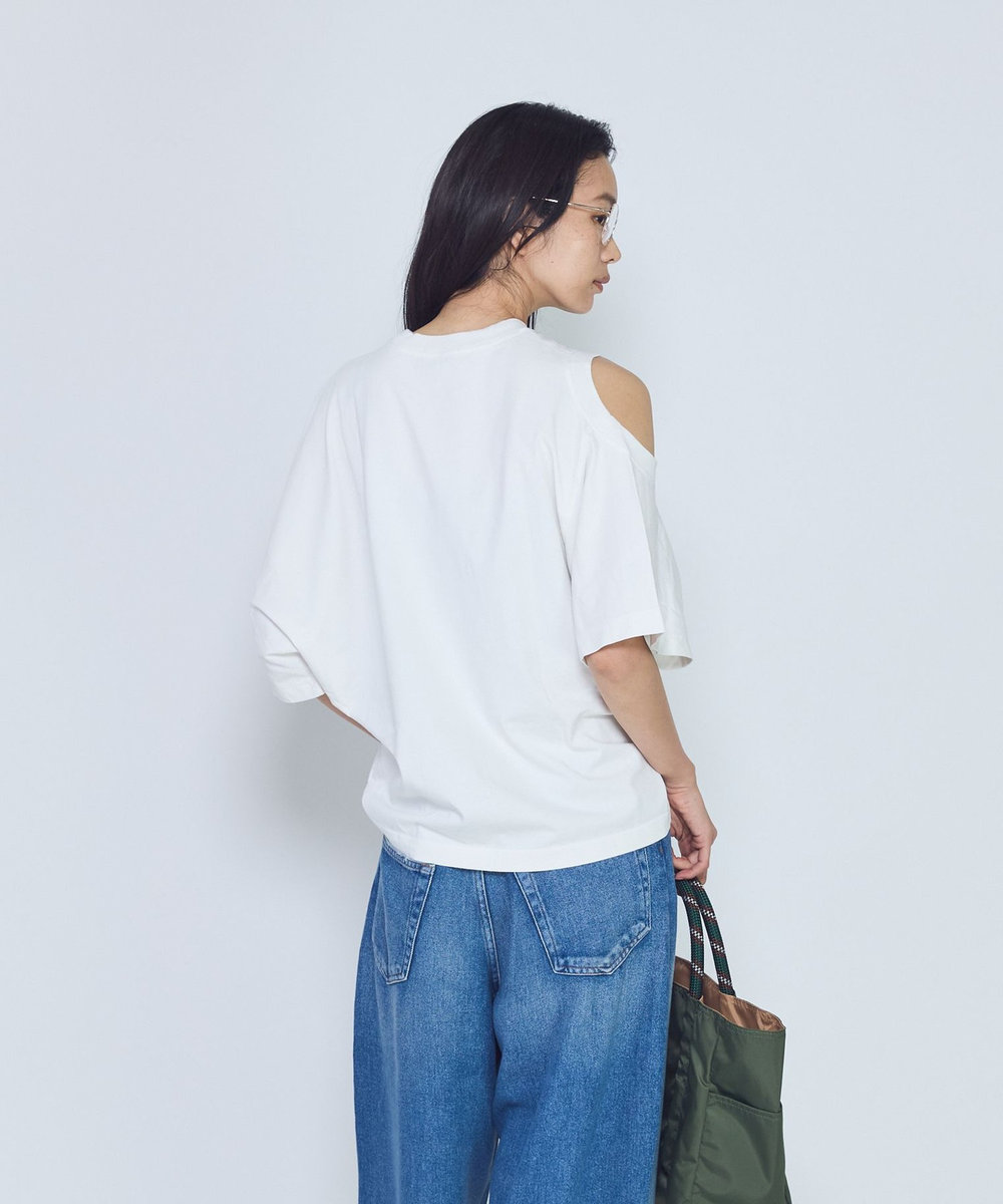 1er Arrondissement ＜AGOLDE （エーゴールドイー）＞ショルダーカットTシャツ ホワイト