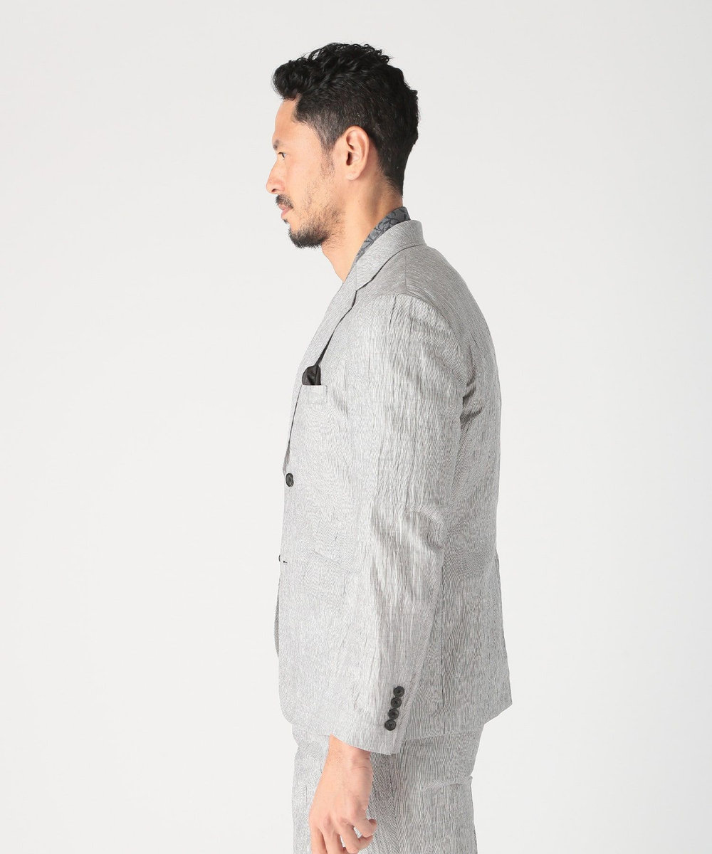 MEN'S BIGI コットンリネン楊柳サッカージャケット グレー