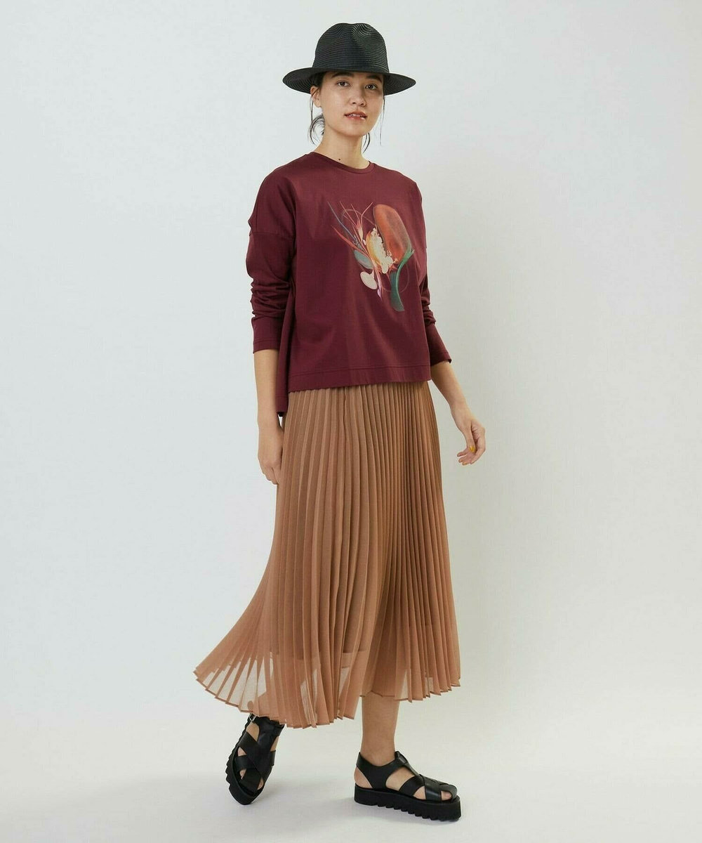 L'EQUIPE Lサイズ（大きいサイズ） 【大きいサイズ】ruteN × L'EQUIPE コラボ長袖Tシャツ ボルドー