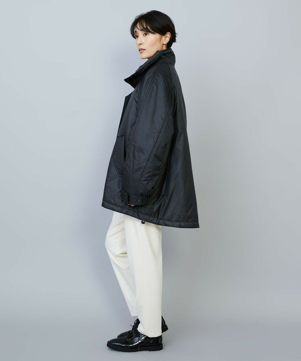 feerique feerique シルキータフタパディングコクーンコート ブラック