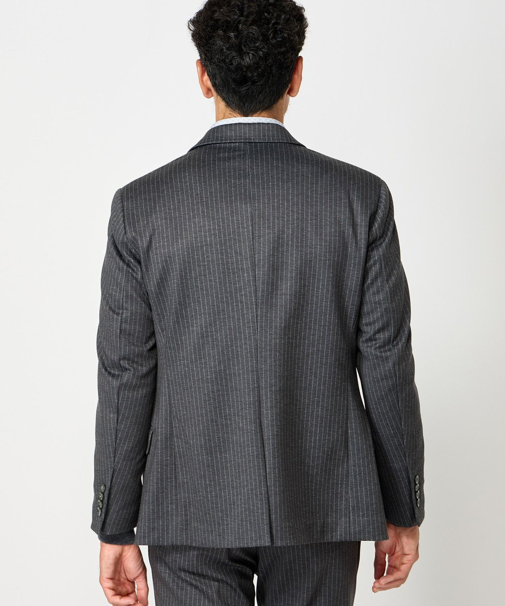 MEN'S BIGI 【ACTIVE TAILOR】エクストラTRジャージヘリンボーンプリントテーラードジャケット＜セットアップ・スリーピース対応＞ グレー