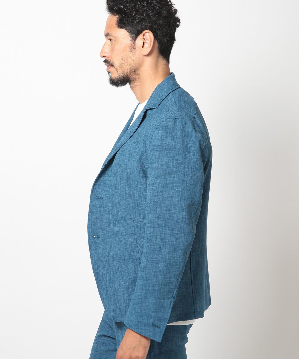 MEN'S BIGI ポリエステルブッチャーストレッチテーラードジャケット＜セットアップ対応＞ ブルー