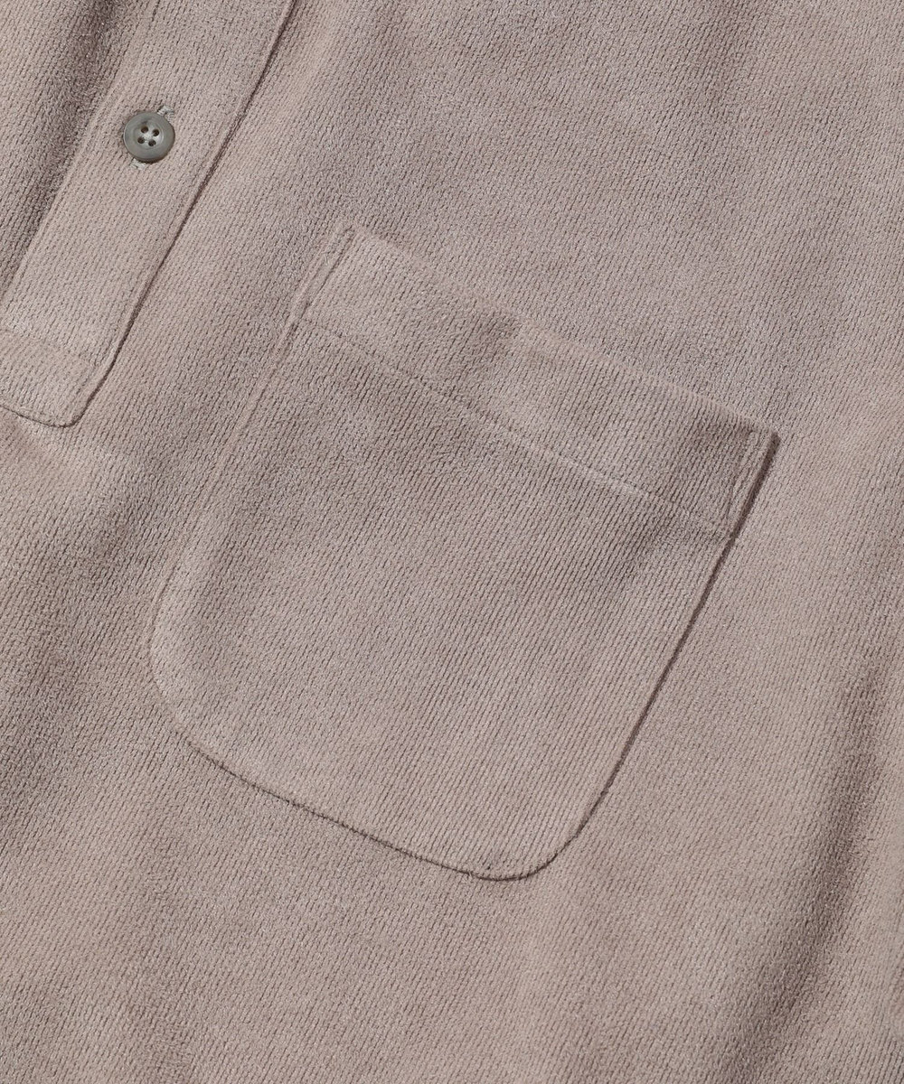 MEN'S BIGI ピケスエードカットシャツ グレー